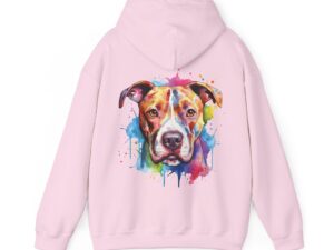 PittieLove Rescue Hoodie for Dog Lovers, Colorful Pit Bull Sweatshirt, Animal Rescue Apparel, Gift for Pet Owners, Cozy Unisex Hoodie