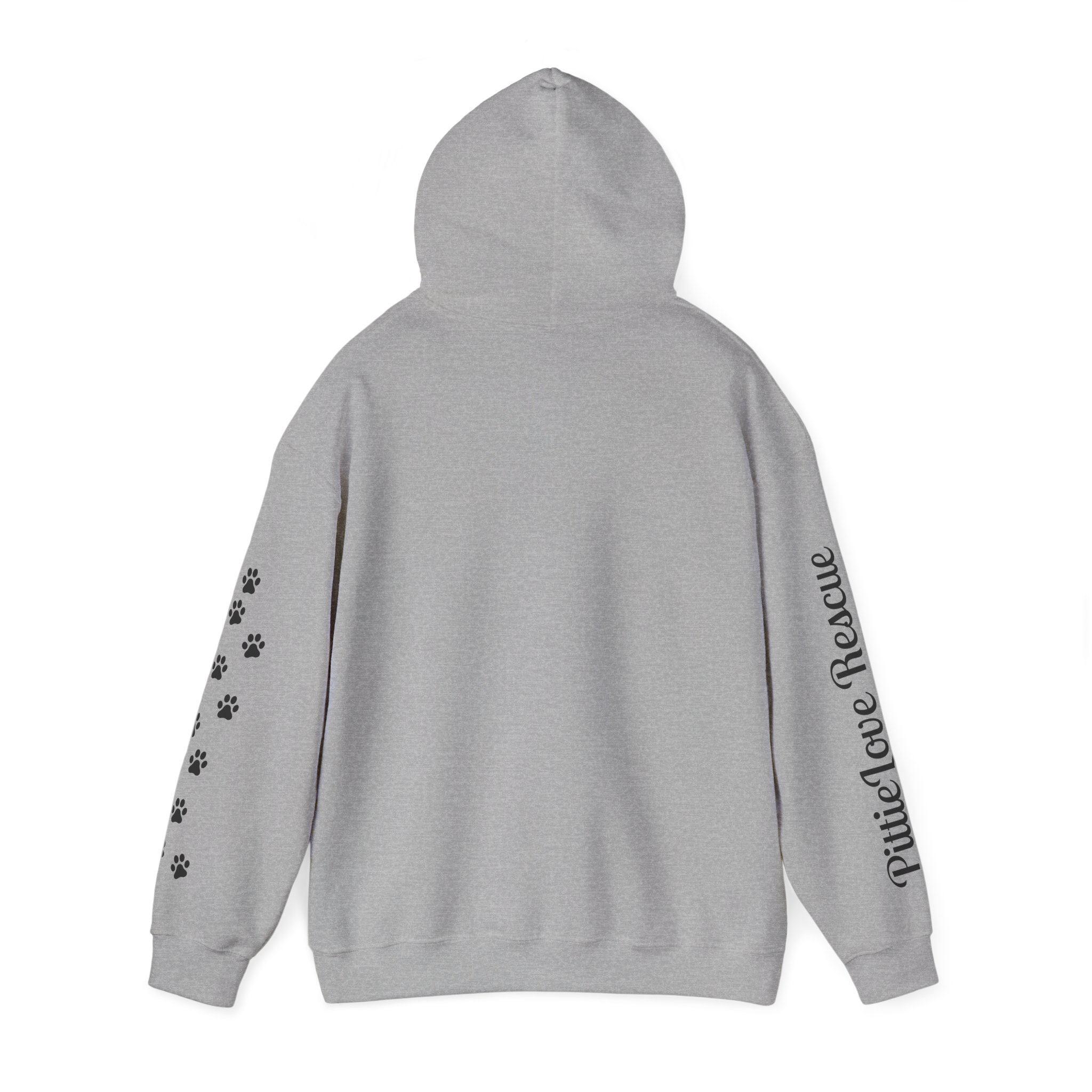 Pit Bull Rescue Hoodie – "PittieLove Rescue: Save a Velvet Hippo" Paw-Print Sweatshirt - Image 10