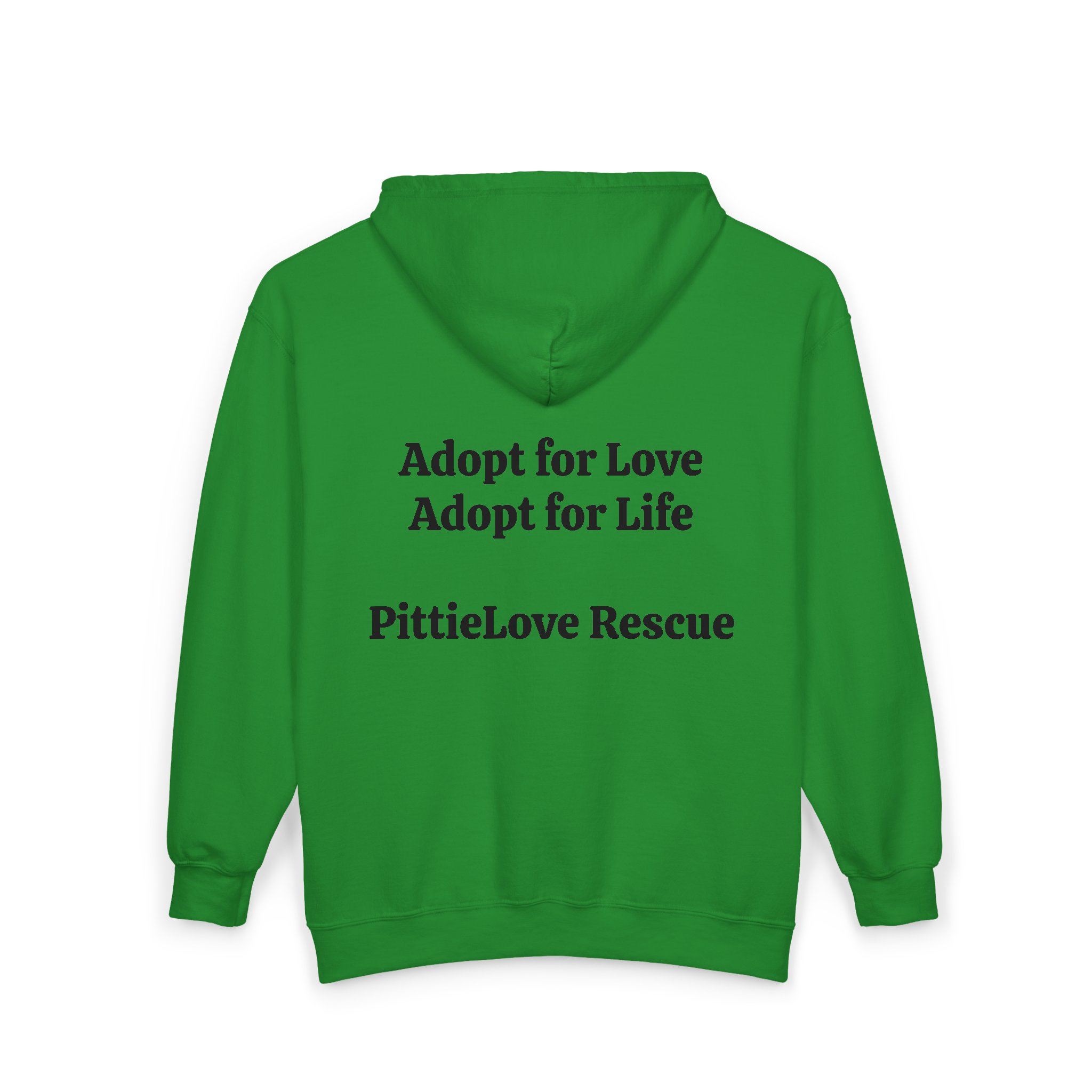 Pit Bull Rescue Zip Hoodie — "Adopt for Love, Adopt for Life" Rescue Support - Image 12