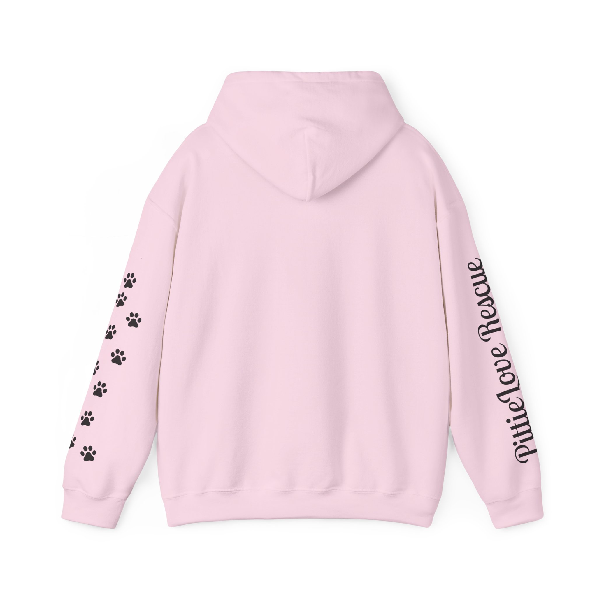 Pit Bull Rescue Hoodie – "PittieLove Rescue: Save a Velvet Hippo" Paw-Print Sweatshirt - Image 21