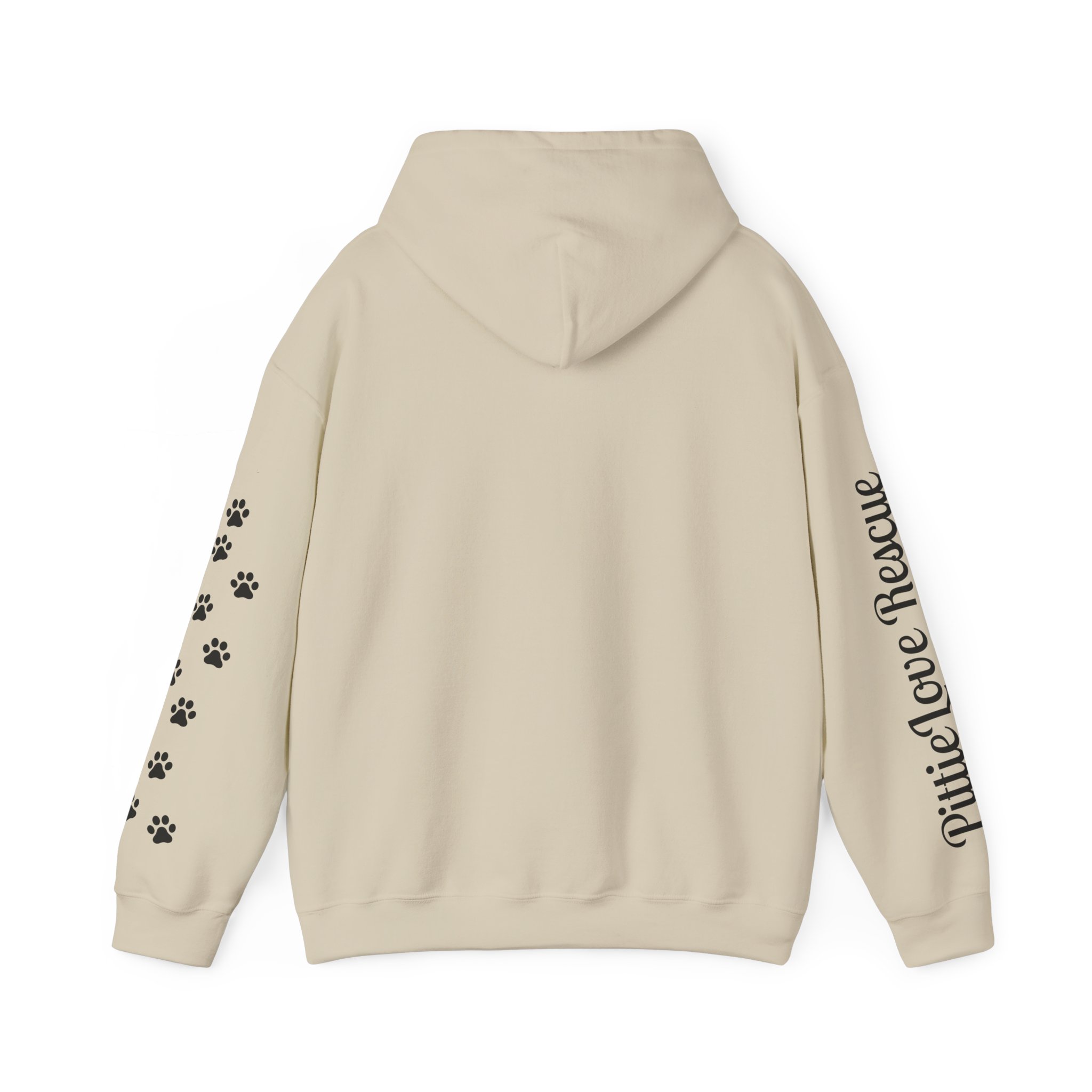 Pit Bull Rescue Hoodie – "PittieLove Rescue: Save a Velvet Hippo" Paw-Print Sweatshirt - Image 5