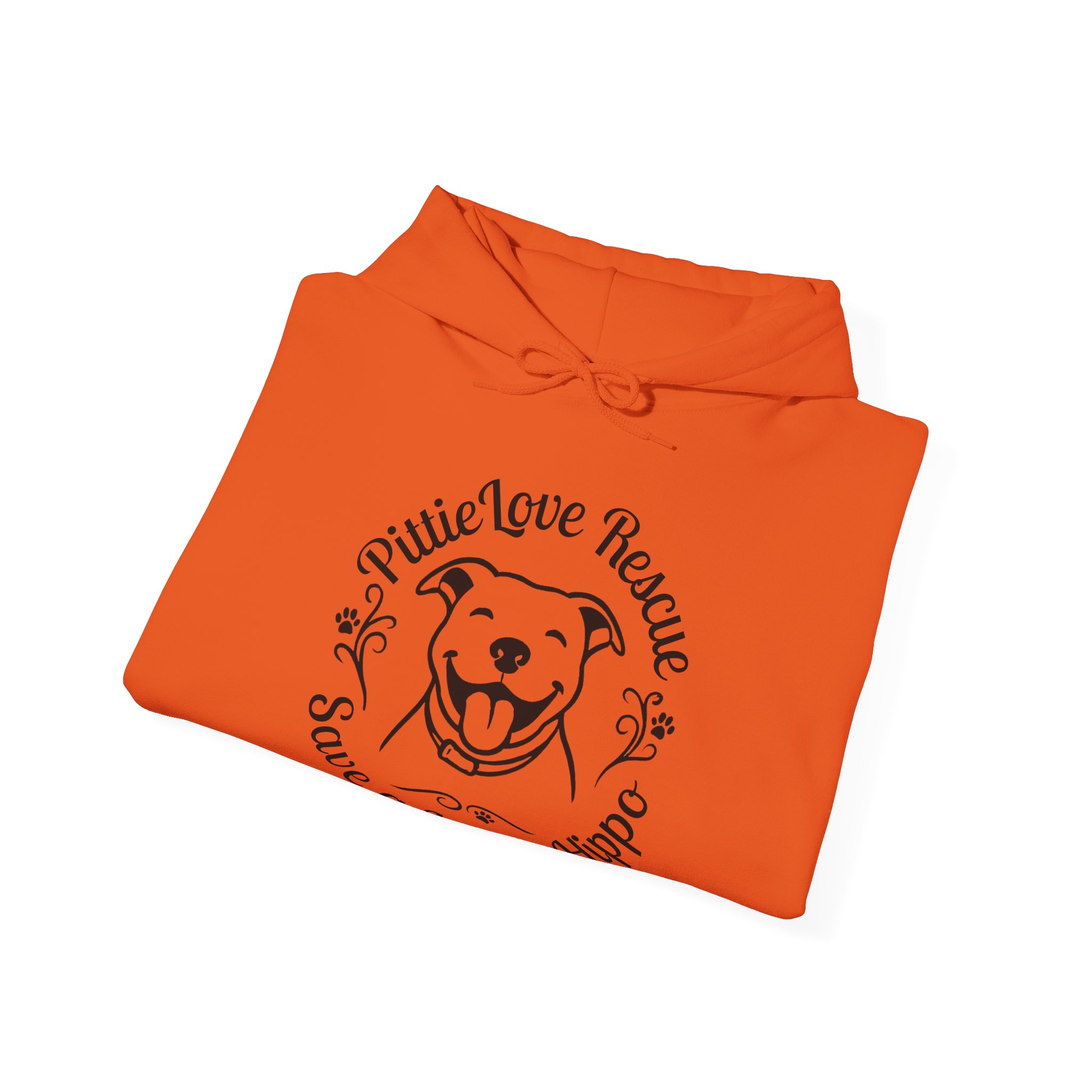 Pit Bull Rescue Hoodie – "PittieLove Rescue: Save a Velvet Hippo" Paw-Print Sweatshirt - Image 32