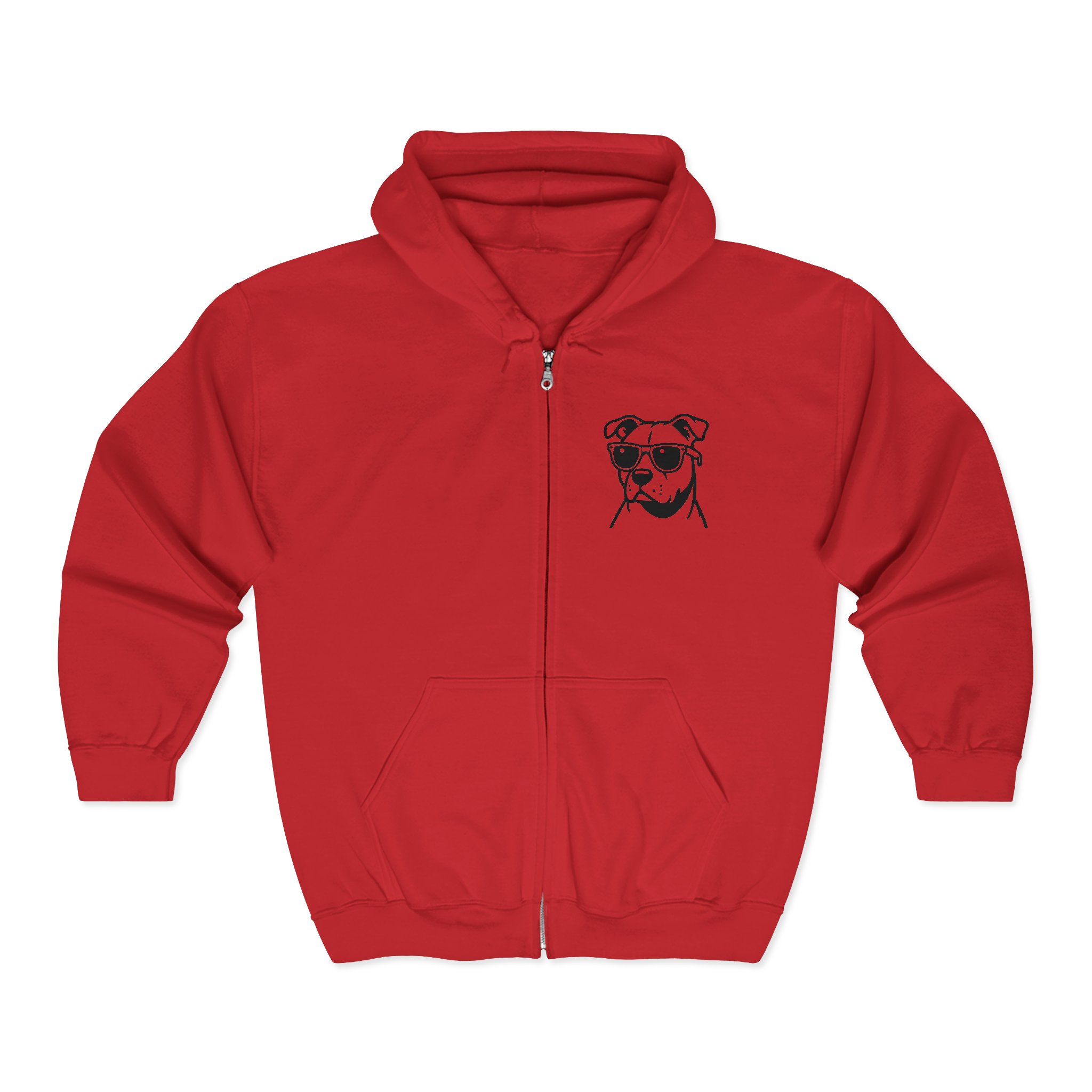 Pit Bull Rescue Zip Hoodie — "Adopt for Love, Adopt for Life" Rescue Support - Image 17