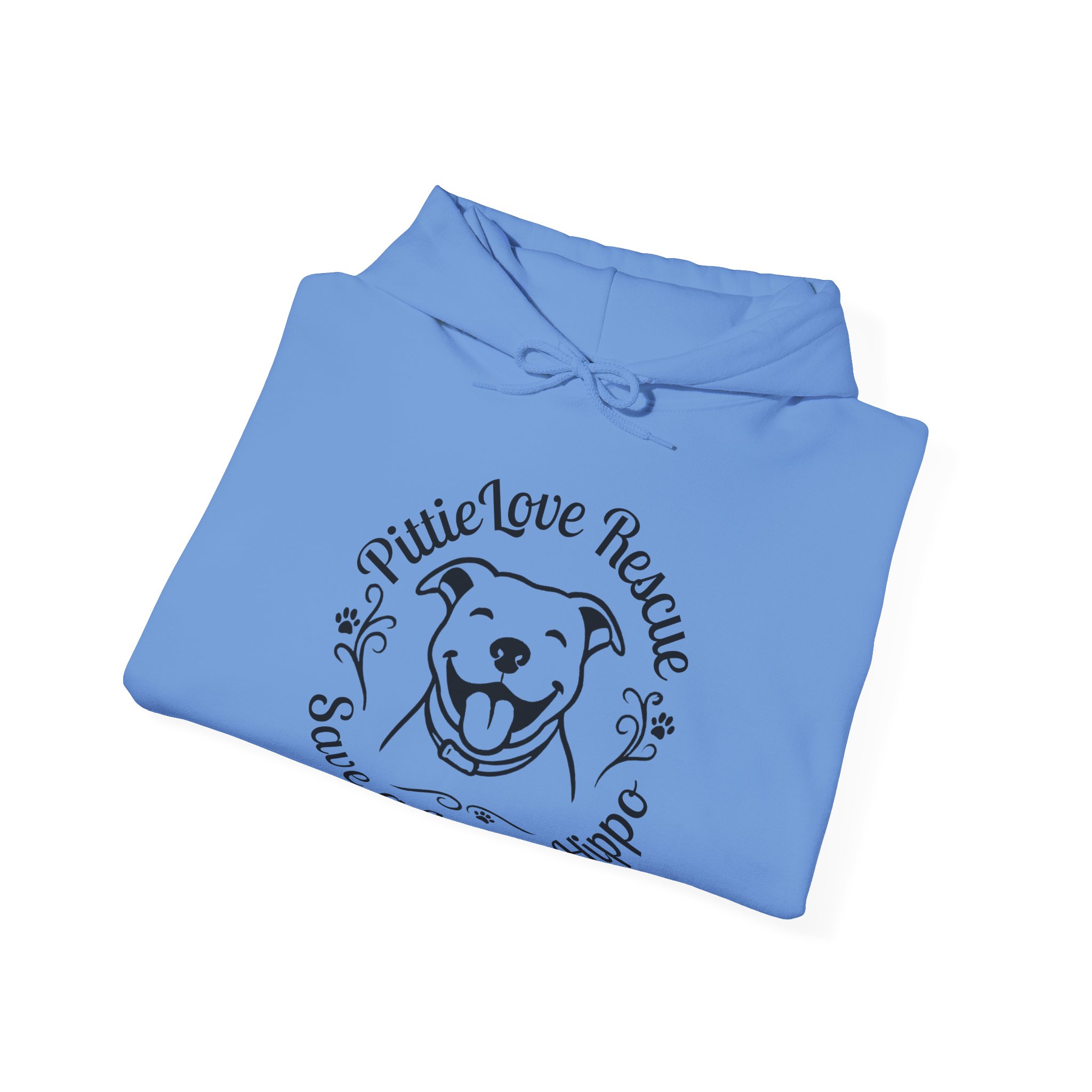 Pit Bull Rescue Hoodie – "PittieLove Rescue: Save a Velvet Hippo" Paw-Print Sweatshirt - Image 19