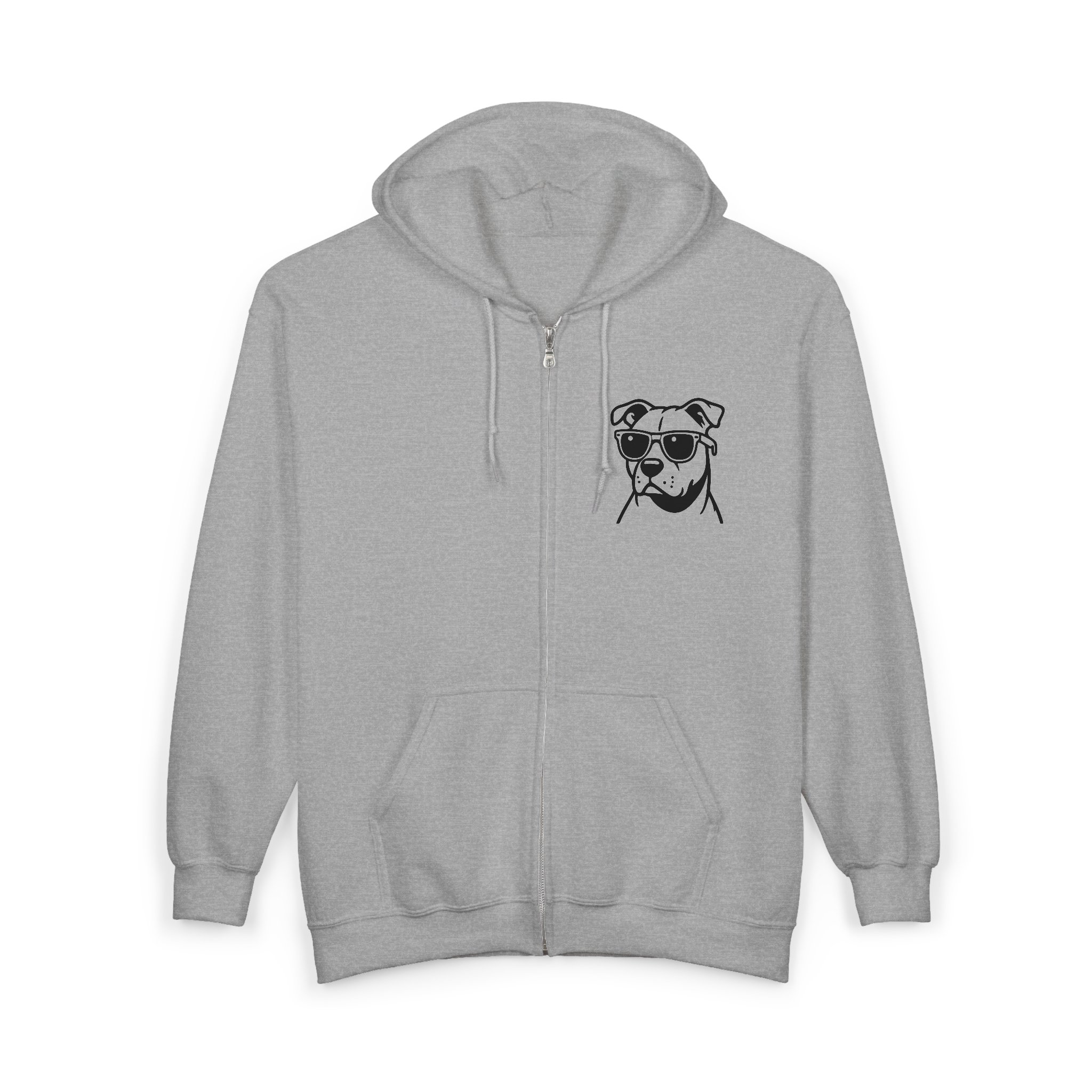 Pit Bull Rescue Zip Hoodie — "Adopt for Love, Adopt for Life" Rescue Support - Image 7