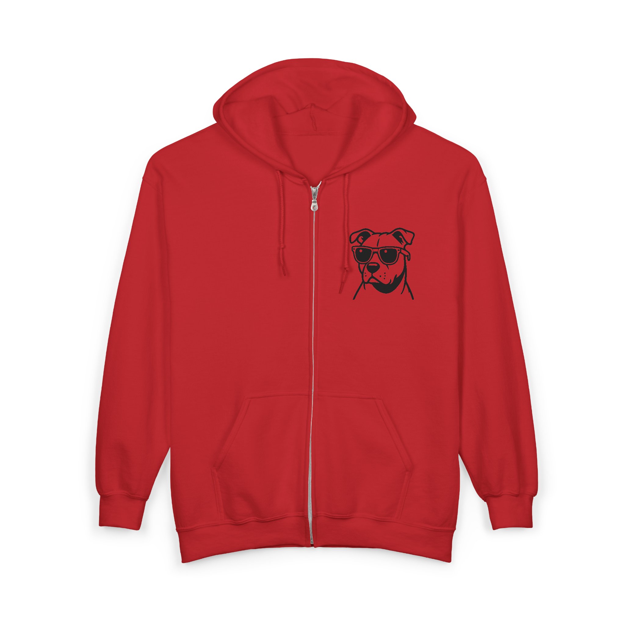 Pit Bull Rescue Zip Hoodie — "Adopt for Love, Adopt for Life" Rescue Support - Image 19
