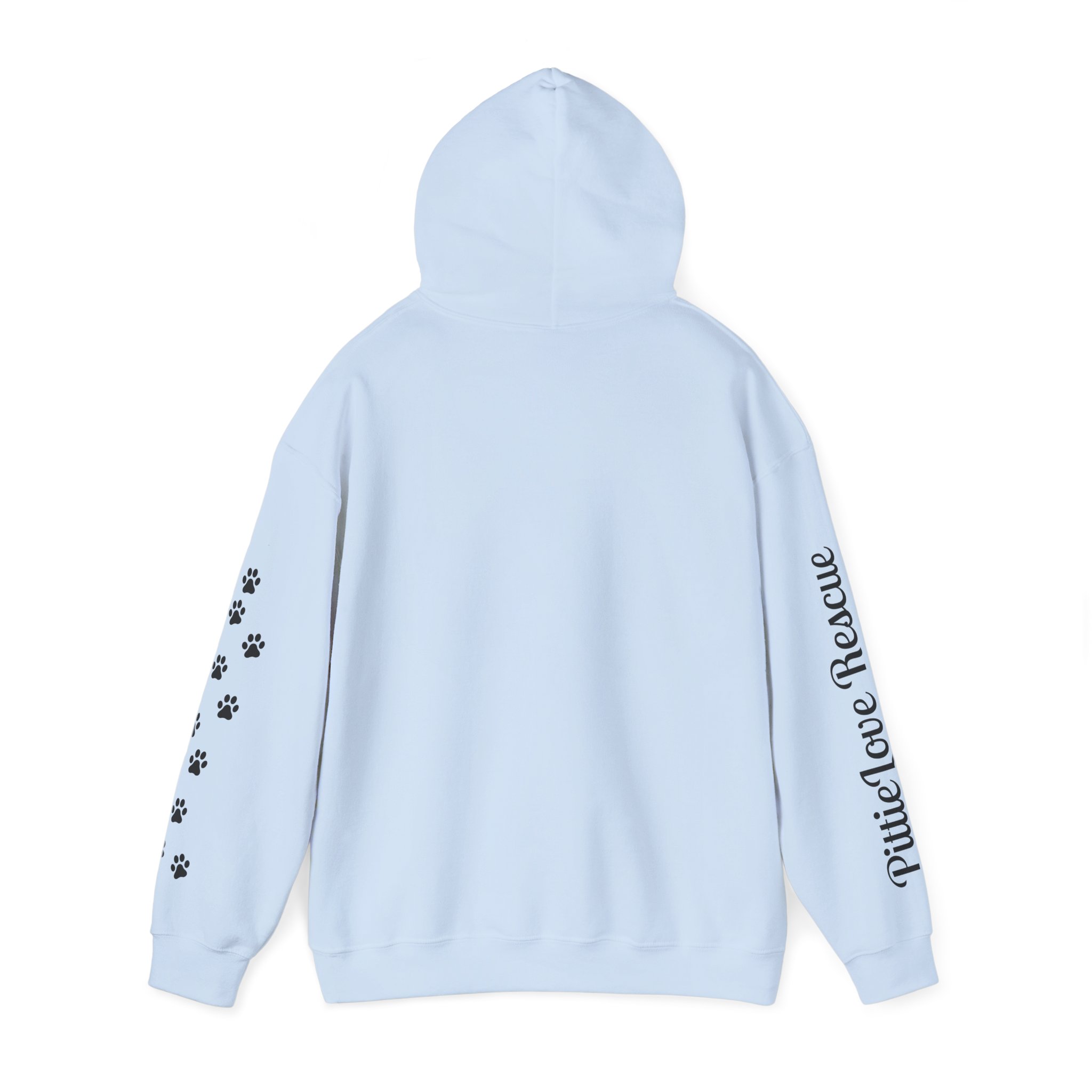 Pit Bull Rescue Hoodie – "PittieLove Rescue: Save a Velvet Hippo" Paw-Print Sweatshirt - Image 14