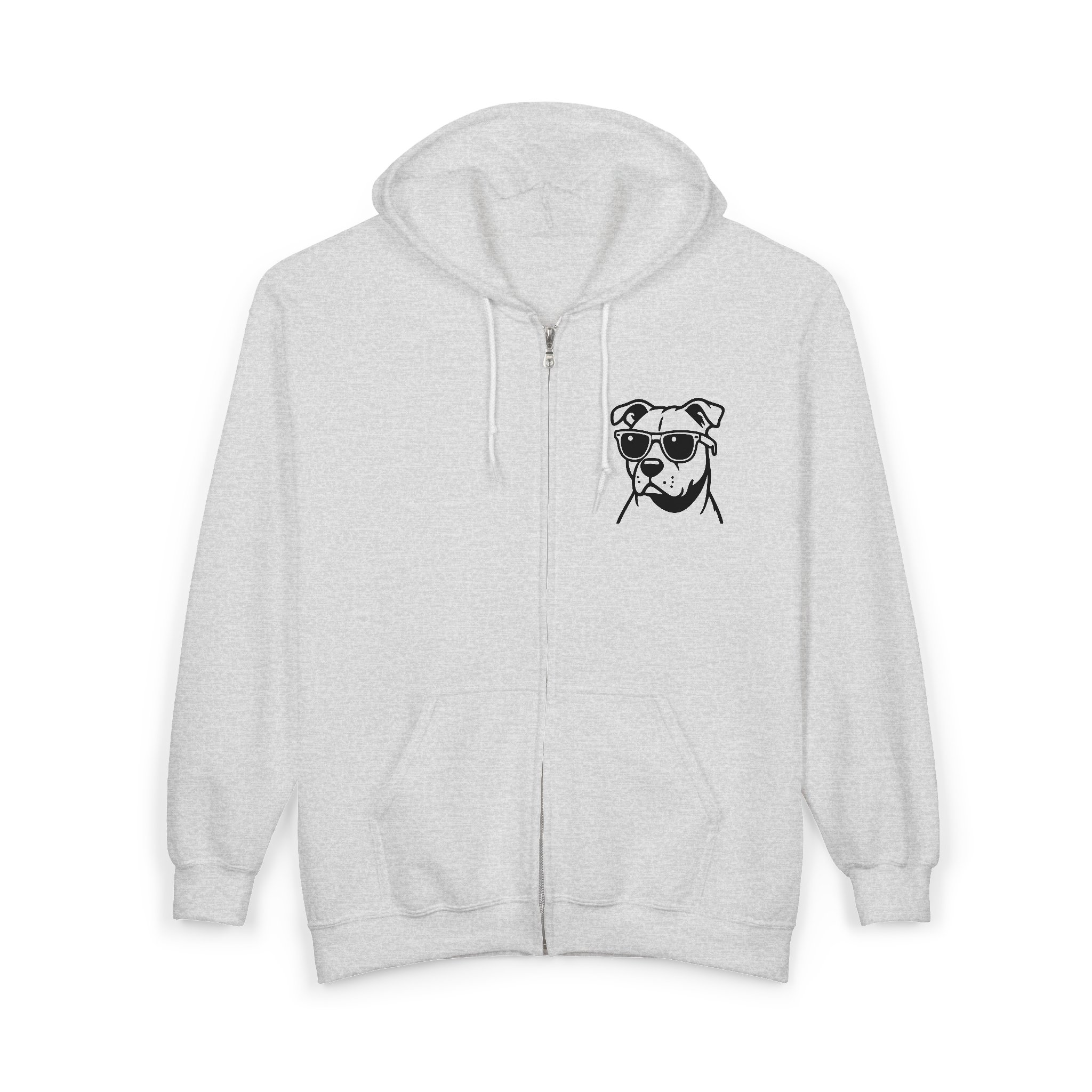 Pit Bull Rescue Zip Hoodie — "Adopt for Love, Adopt for Life" Rescue Support - Image 3