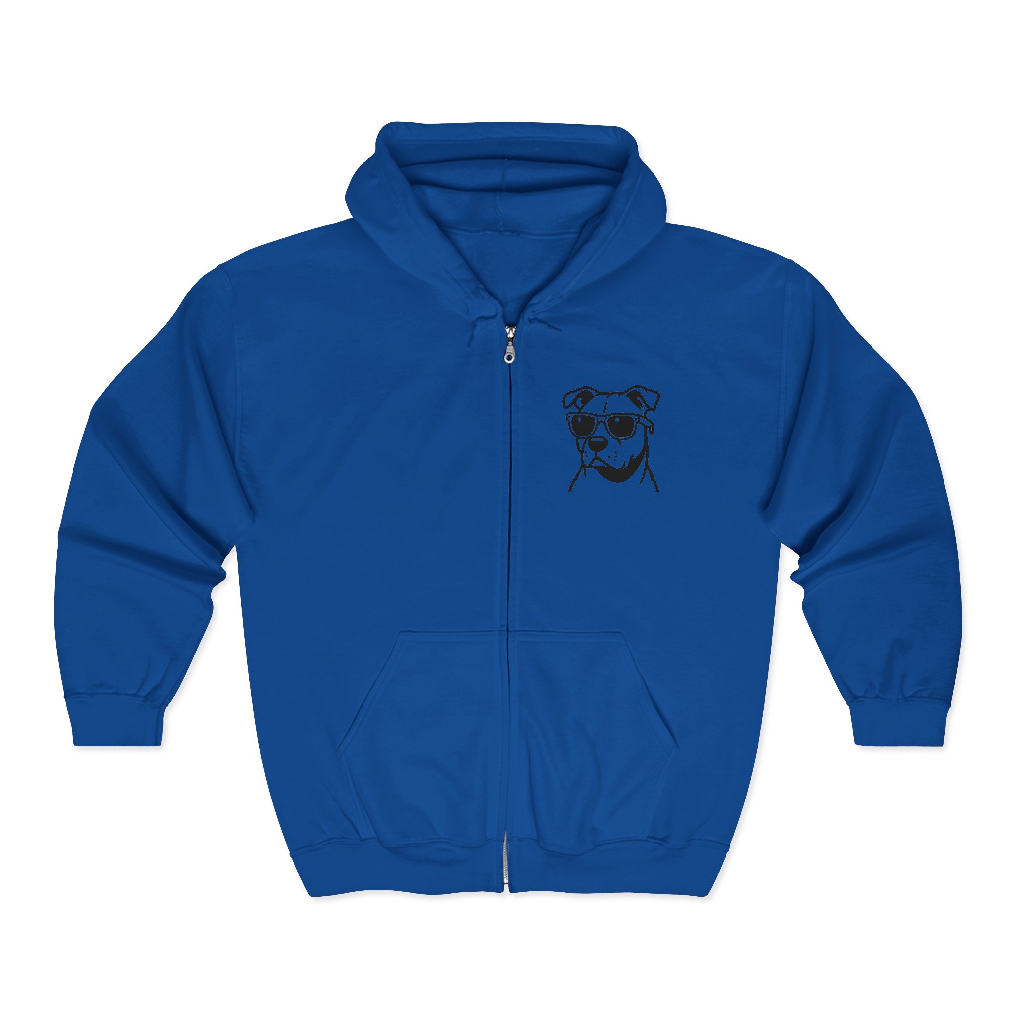 Pit Bull Rescue Zip Hoodie — "Adopt for Love, Adopt for Life" Rescue Support - Image 13