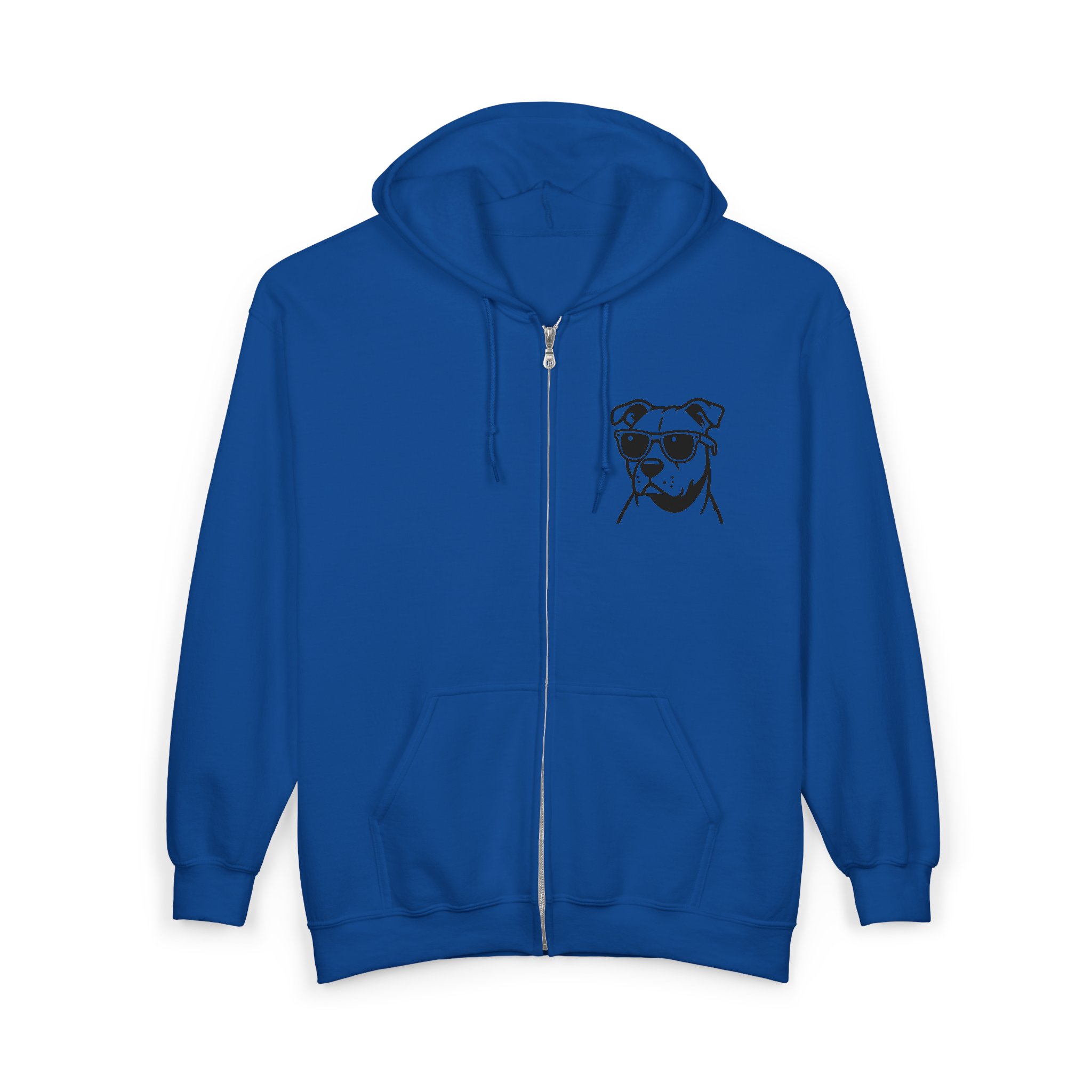 Pit Bull Rescue Zip Hoodie — "Adopt for Love, Adopt for Life" Rescue Support - Image 15