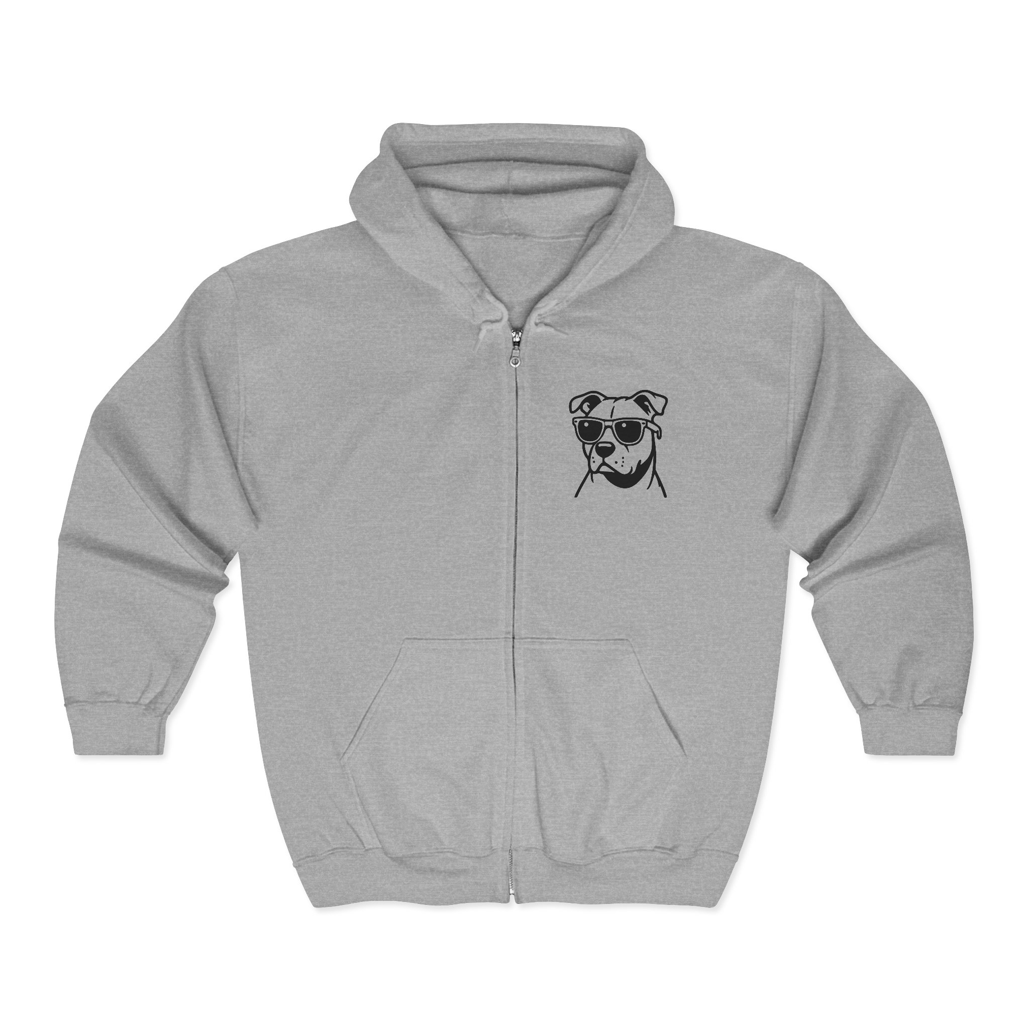 Pit Bull Rescue Zip Hoodie — "Adopt for Love, Adopt for Life" Rescue Support - Image 5