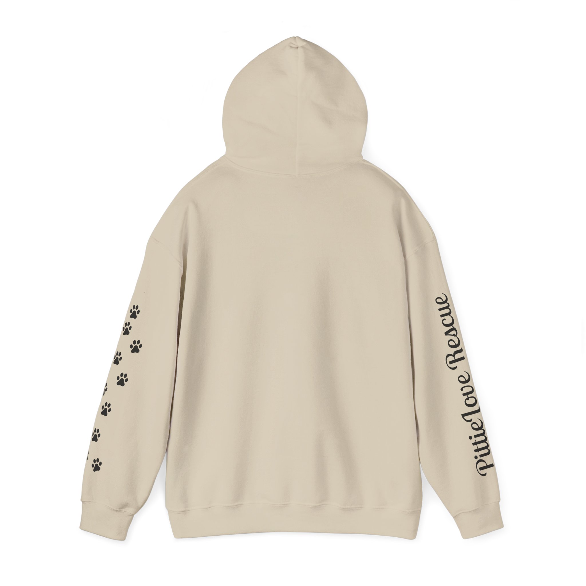 Pit Bull Rescue Hoodie – "PittieLove Rescue: Save a Velvet Hippo" Paw-Print Sweatshirt - Image 6