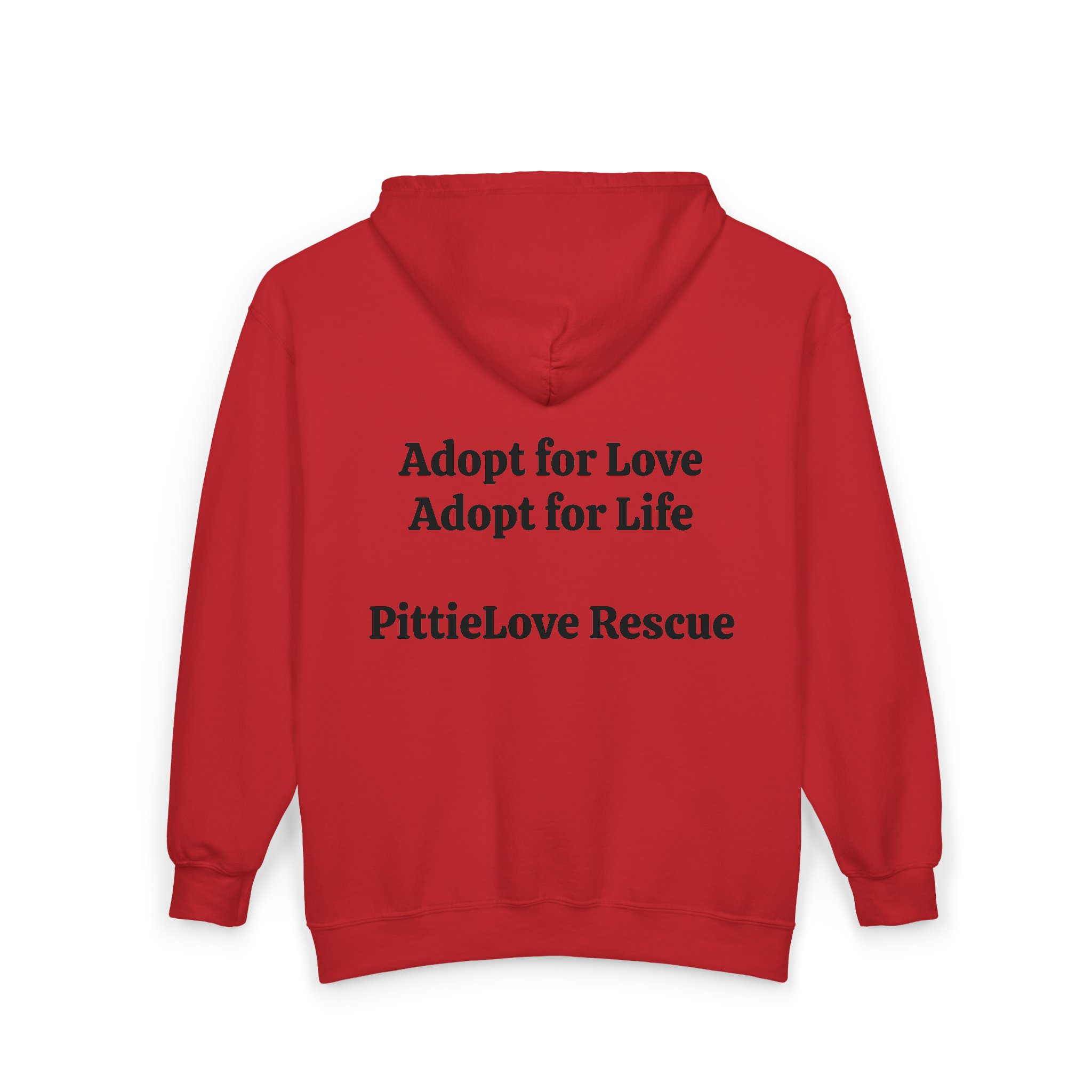 Pit Bull Rescue Zip Hoodie — "Adopt for Love, Adopt for Life" Rescue Support - Image 20