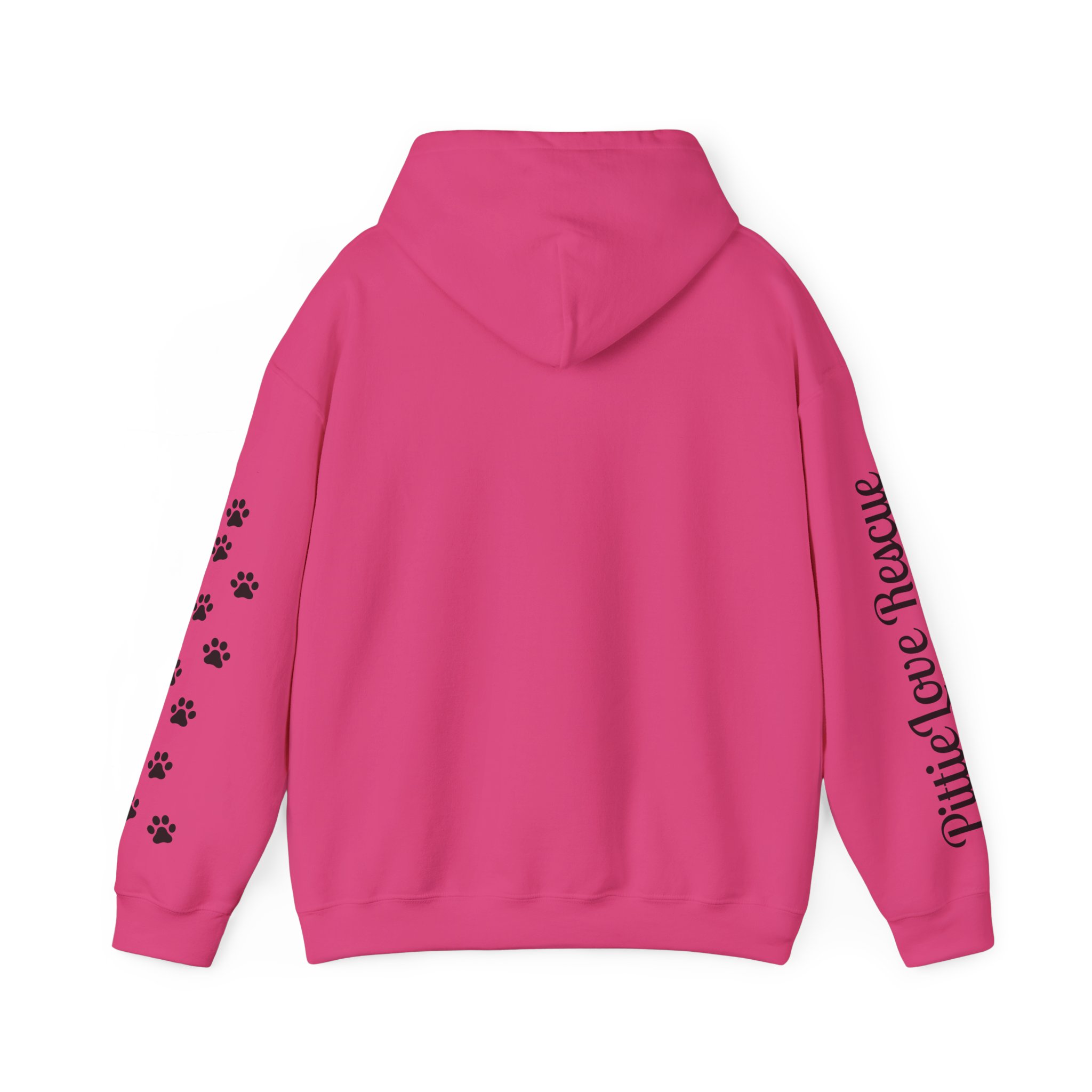 Pit Bull Rescue Hoodie – "PittieLove Rescue: Save a Velvet Hippo" Paw-Print Sweatshirt - Image 25