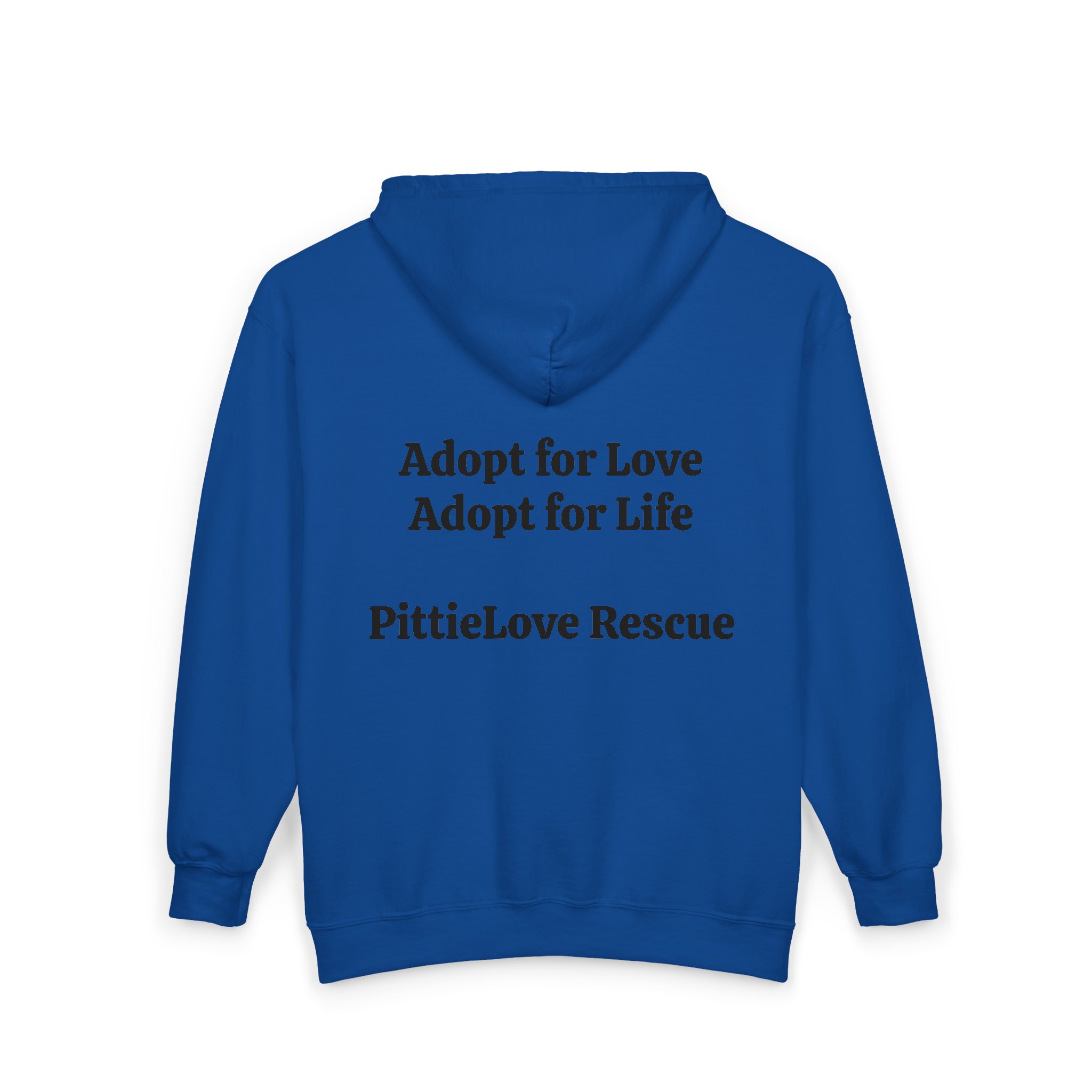 Pit Bull Rescue Zip Hoodie — "Adopt for Love, Adopt for Life" Rescue Support - Image 16