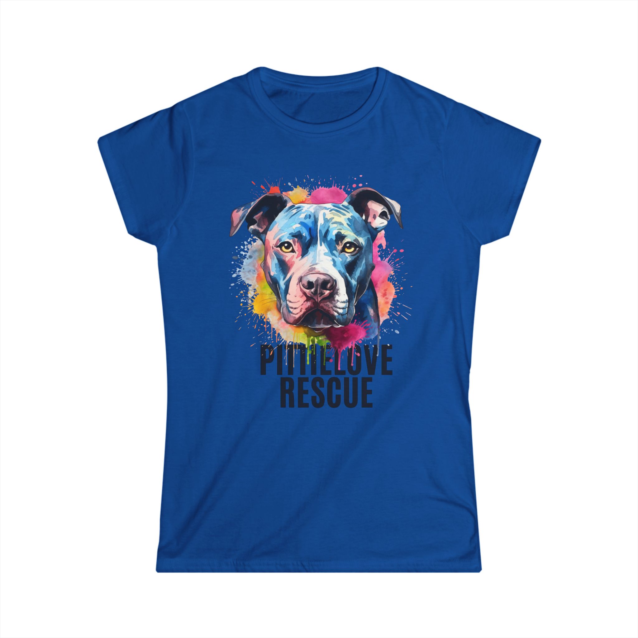 PittieLove Rescue Tee — Colorful Pit Bull Rescue Women's Shirt - Image 5