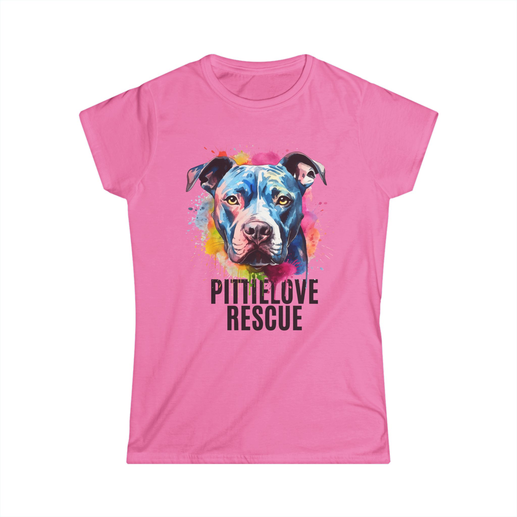 PittieLove Rescue Tee — Colorful Pit Bull Rescue Women's Shirt - Image 6
