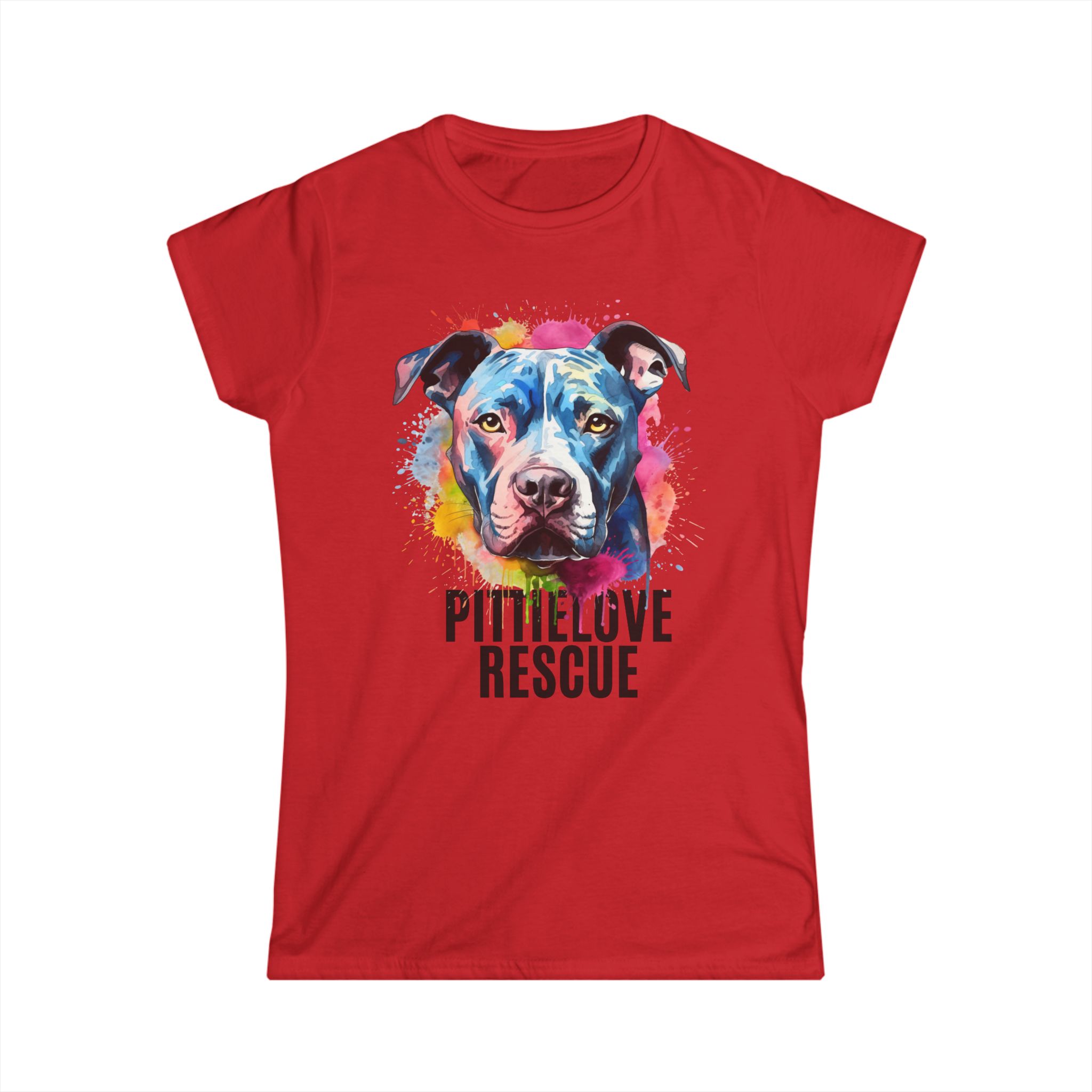 PittieLove Rescue Tee — Colorful Pit Bull Rescue Women's Shirt - Image 4