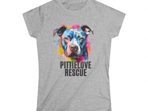 PittieLove Rescue Tee — Colorful Pit Bull Rescue Women's Shirt
