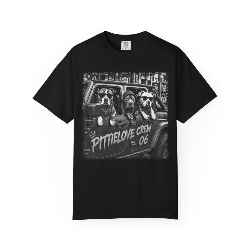 Pittie Crew Vintage Tee — "PittieLove Crew" Dog Lover Graphic T-Shirt