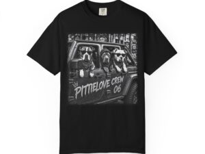Pittie Crew Vintage Tee — "PittieLove Crew" Dog Lover Graphic T-Shirt