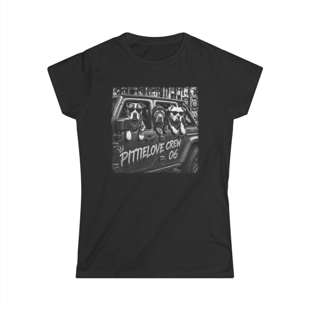 Pittie Crew Vintage Tee - Women's Softstyle T-Shirt