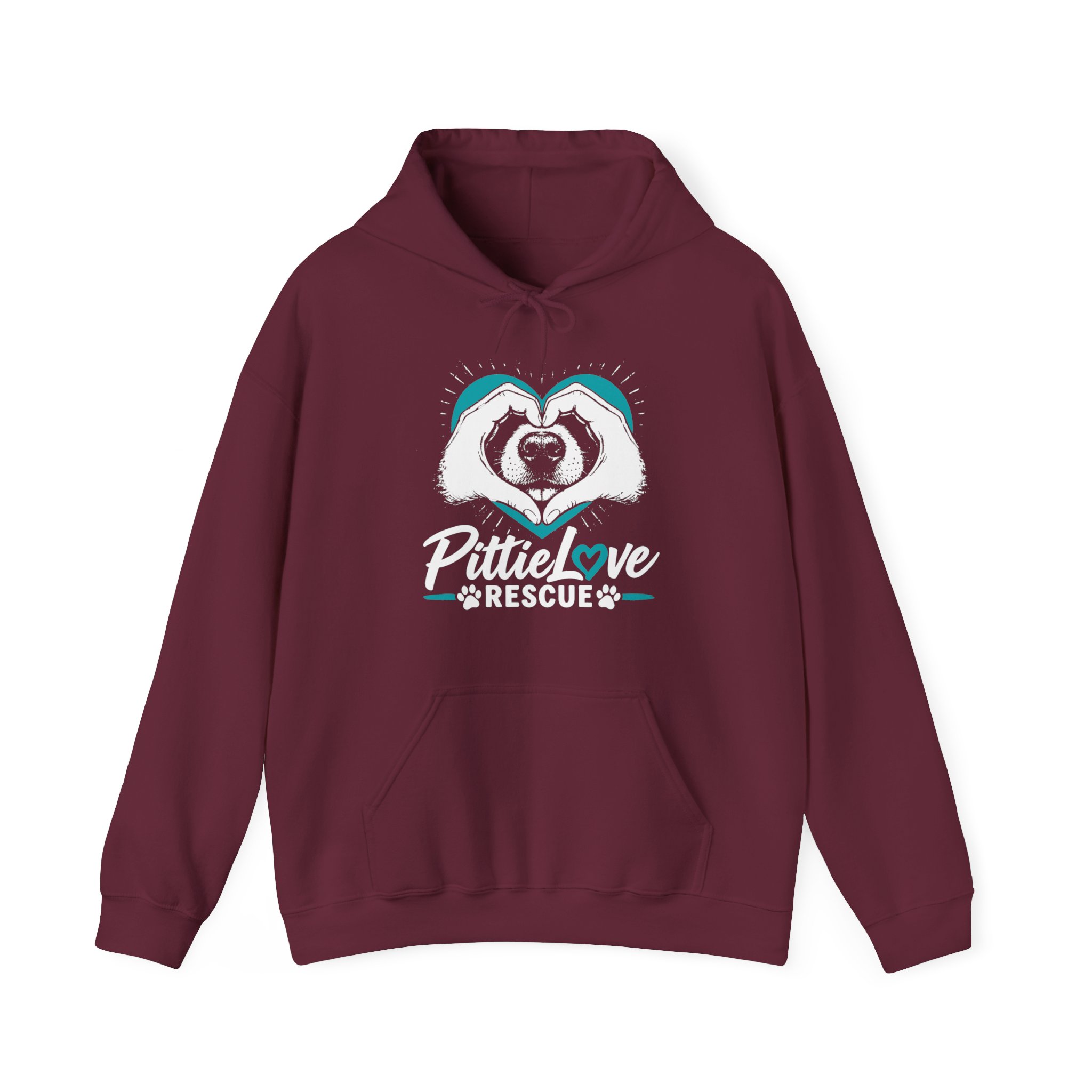 PittieLove Rescue Hoodie — Pit Bull Rescue Heart Graphic Sweatshirt - Image 9
