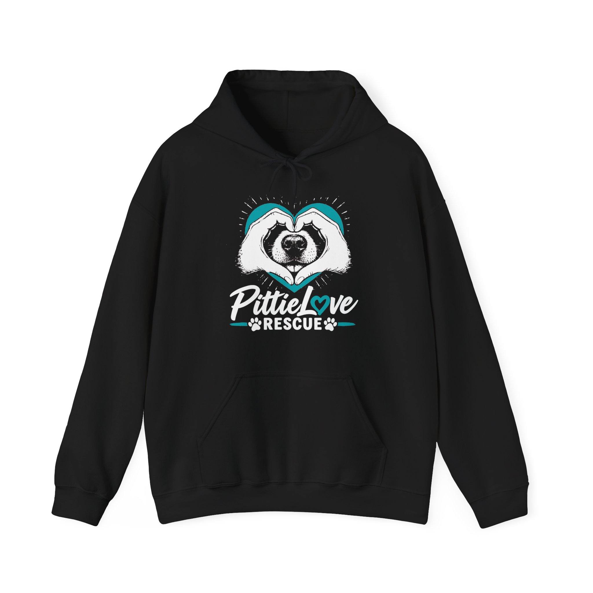 PittieLove Rescue Hoodie — Pit Bull Rescue Heart Graphic Sweatshirt - Image 5