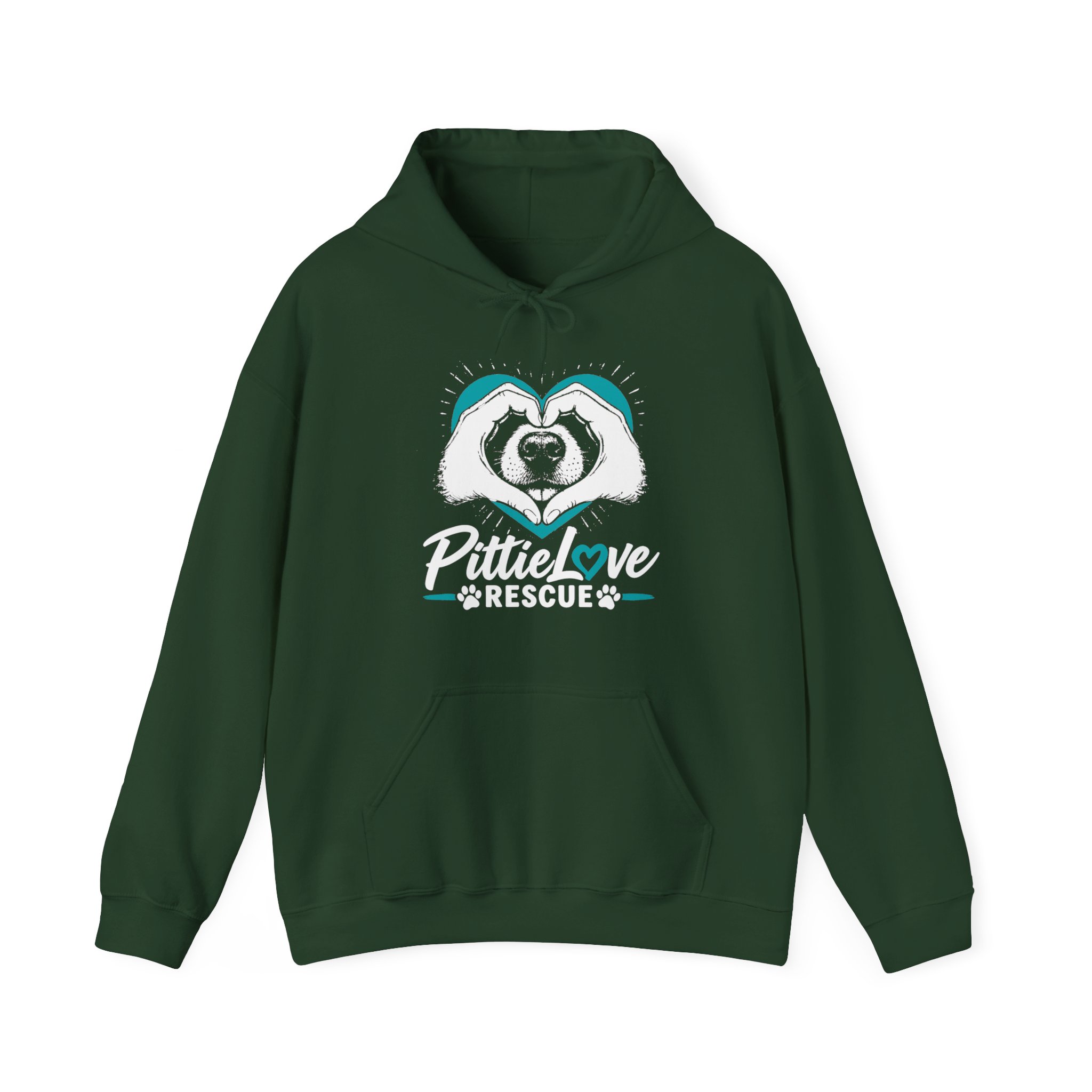 PittieLove Rescue Hoodie — Pit Bull Rescue Heart Graphic Sweatshirt - Image 17