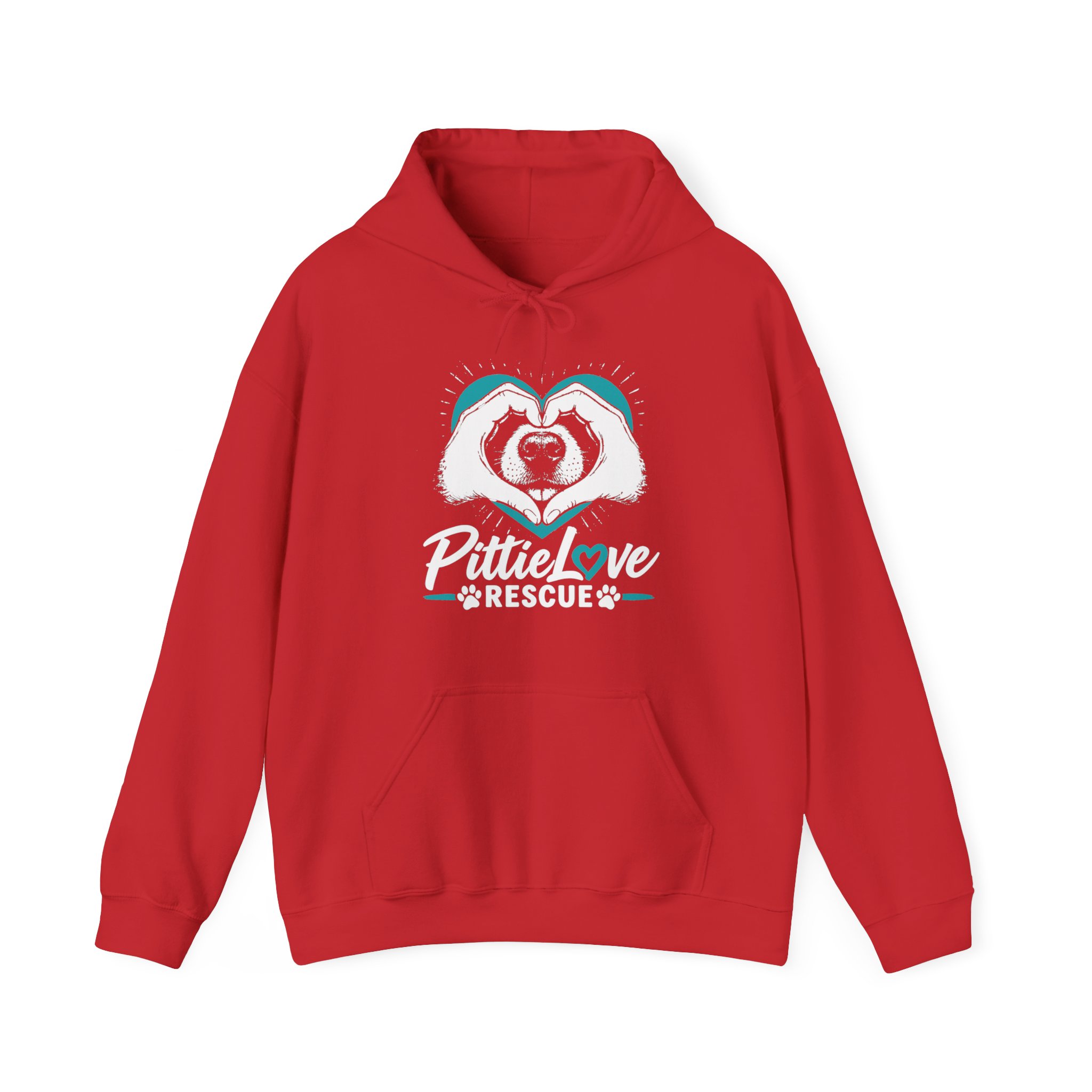 PittieLove Rescue Hoodie — Pit Bull Rescue Heart Graphic Sweatshirt - Image 45