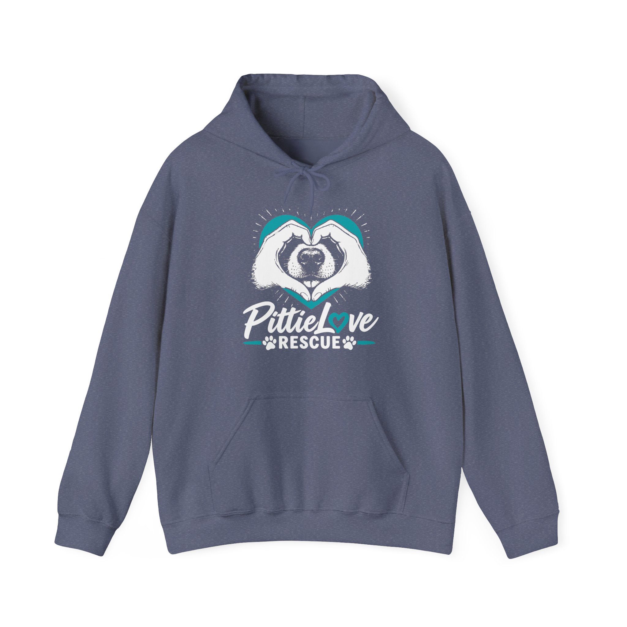 PittieLove Rescue Hoodie — Pit Bull Rescue Heart Graphic Sweatshirt - Image 37