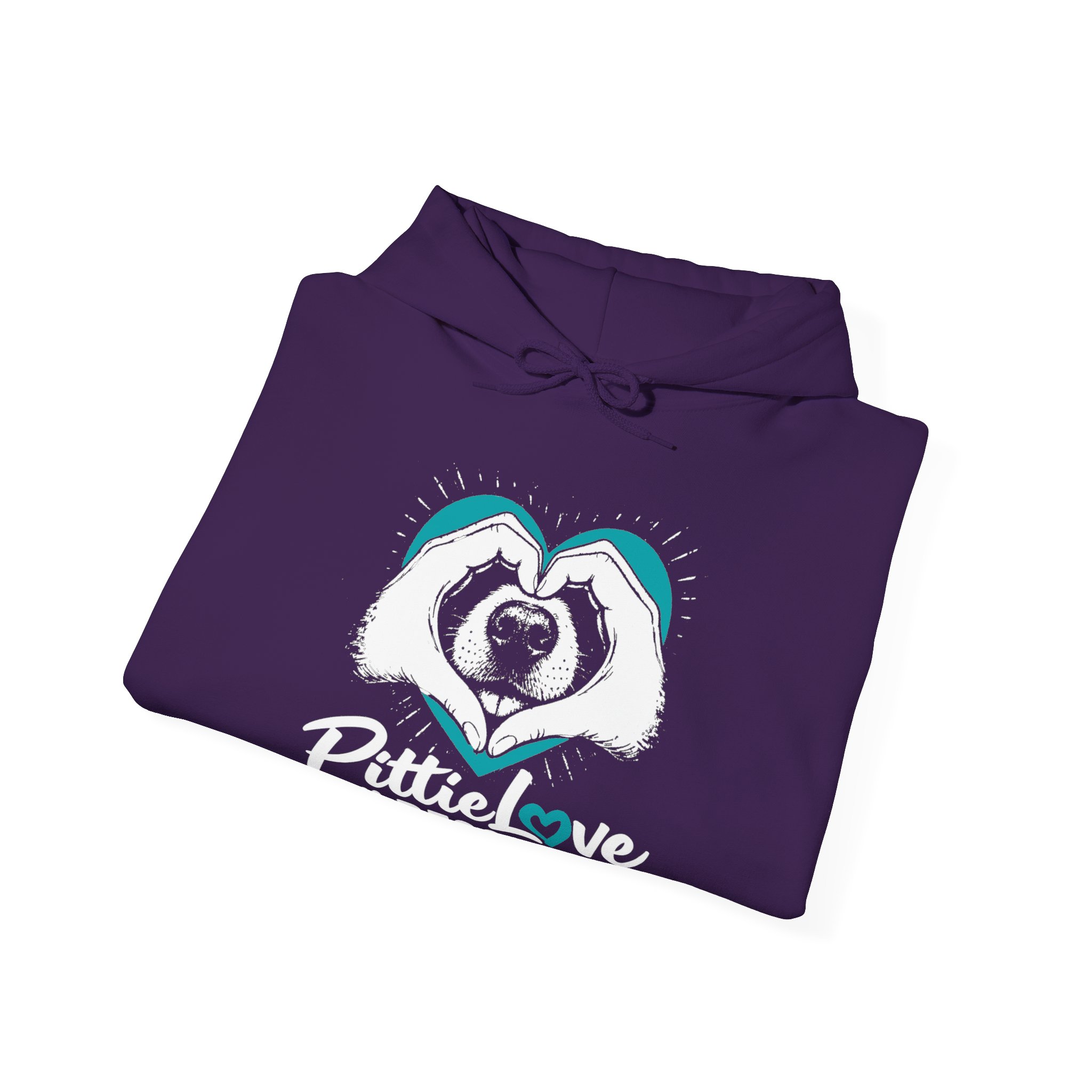 PittieLove Rescue Hoodie — Pit Bull Rescue Heart Graphic Sweatshirt - Image 4